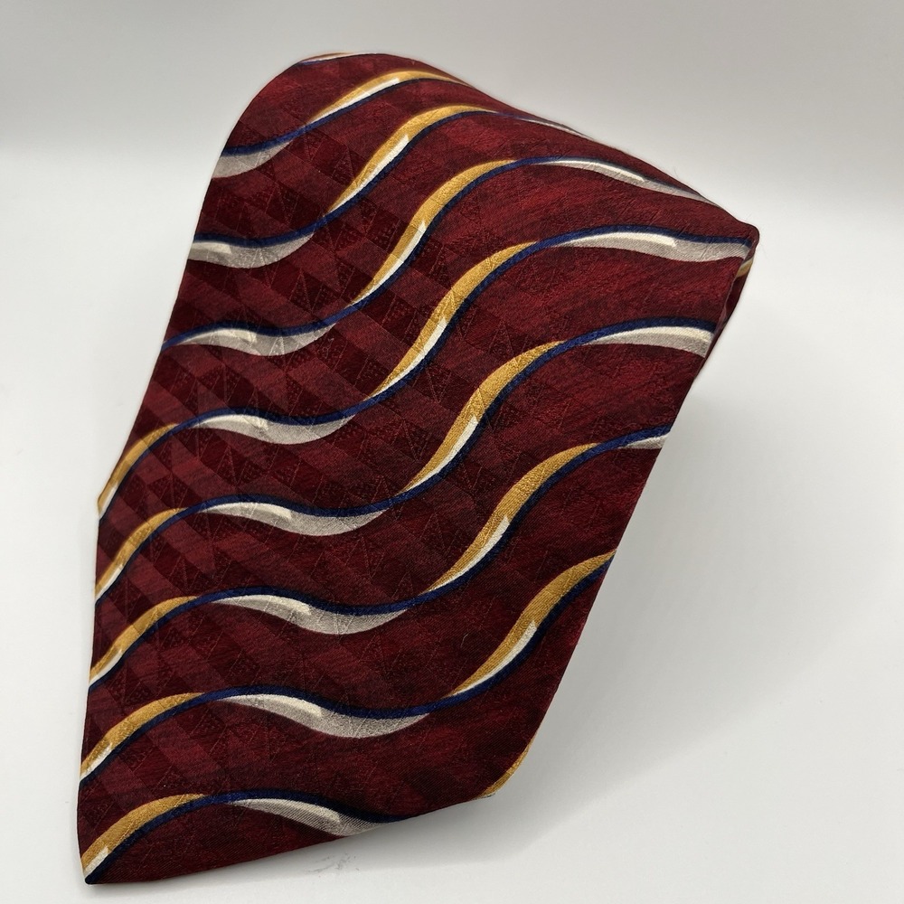 Oscar de la Renta Mens Tie Abstractβ Waves